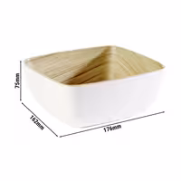 (6 adet) Gastronorm Küvet GN 1/6 - Melamin - FRIDA - 1L - 176x162mm - Derinlik:75mm - Beyaz/Bej