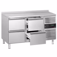 Aukstuma galds ECO - 1360x700 mm - 205 l - ar 4 atvilktnēm - Ar apmali