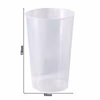 (150 pcs) Polycarbonate Cup (reusable) - Stacking - 500ml - Ø 90mm - Clear