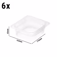 (6 szt.) CAMBRO | Pojemnik GN 1/6 – polipropylen – wysokość: 65 mm – mleczny