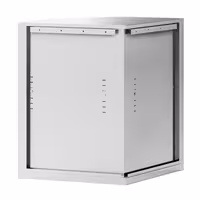 Ugaona zidna ormarić od nehrđajućeg čelika – 700 x 700 mm – sa krilnim vratima – visina: 800 mm