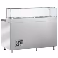 Saladette PREMIUM – 1510 mm – 2 bibien – b'quċċata tal-ħġieġ għal 7 x GN 1/3
