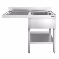 Pult za pranje za perilicu posuđa - 1400x600 mm - s 1 koritom desno
