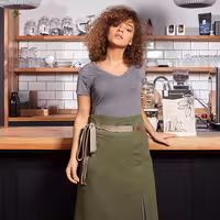 (6 pieces) KARLOWSKY | Green Generation Waist Apron – Recycled Plastic - Moss Green - 1100x650 mm
