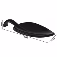 (50 adet) Sunum Kaşığı LEAF - Melamin - 100mm - Siyah