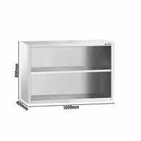 خزانة حائط ستانلس ستيل PREMIUM - 1000x400mm - بدون باب انزلاقي - ارتفاع 800 mm