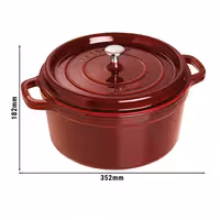 STAUB | LA COCOTTE - Cocotte - Ø 280 mm - Lijevano željezo - Crvena boja grenadine