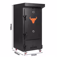 Wood-fired smoker oven with cooking and smoking function – 70 kg – incl. 4 racks