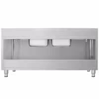 Sudoper s ormarićem ECO - inox - 2000 x 600 mm - sa 2 korita - korita sredina