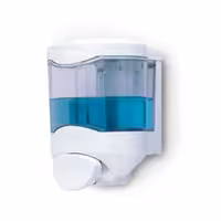 Dispenzer sapuna - na pritisak - 450 ml - ABS plastika - bijela - zidna montaža, prozor razine, zaključavanje s ključem