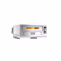 Gas Deck Pizza Oven - Single Deck - Firebrick Base - 6 x Ø33cm - 230V Single Phase - Mechanical Controls - up to 370°C