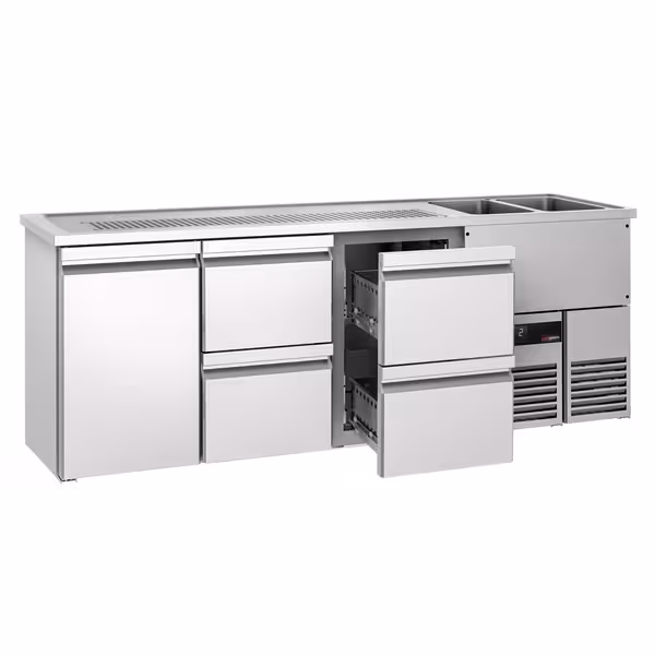 Pivski šank PREMIUM - 2500x700 mm - 1 Vrata & 4 Ladice