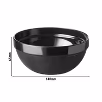 (6 adet) Kase - Melamin - CASUAL MAXI - 0,5L - yuvarlak - Ø140mm - Derinlik:65mm - Siyah