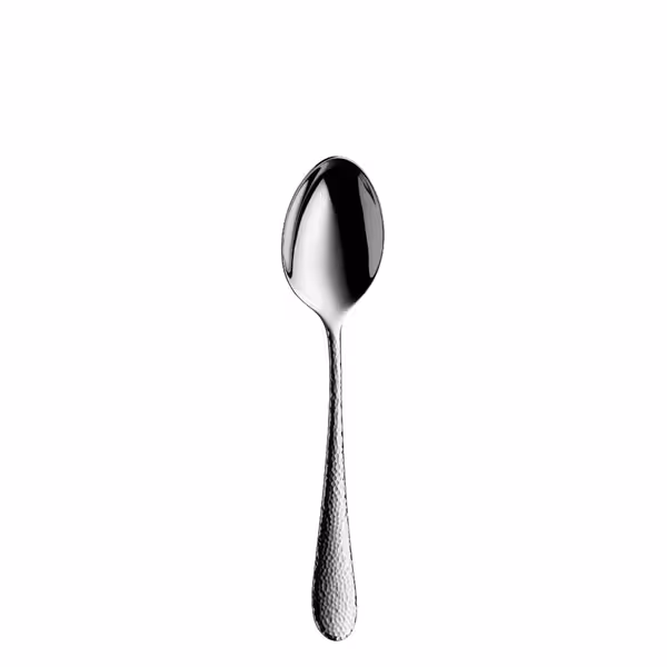 (12 pieces) WMF | Sitello Starter/Dessert Spoon – 18/10 Stainless Steel - 190 mm - Polished - Hammered Finish