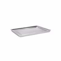 Blacha ekspozycyjna – stal nierdzewna – 393 x 268 x 40 mm – z obrzeżem