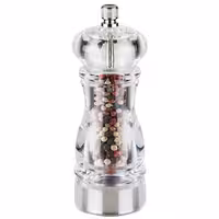 (6 Stück) Pfeffermühle - CLEARGRIND - Acryl - Höhe: 150mm - Transparent
