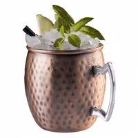 (6 adet) Karıştırma Kabı MOSCOW MULE - 500ml - Bakır - Kulplu