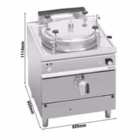 Plinski Kotao za kuhanje - 100 l - 20,9 kW - Indirektno grijanje - s priključkom za vodu