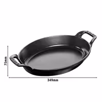 STAUB | SPECIALITIES - Posuda za pečenje - Ovalna - 280 mm - Lijevano željezo - Crna boja