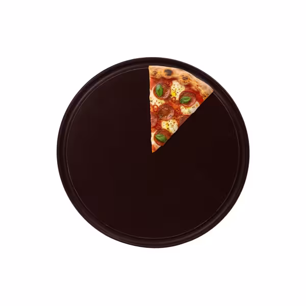 Pizza Tabağı Yuvarlak Düz - Polietilen, Ø200mm, Oluklu/Kanallı Yüzey, Kahverengi