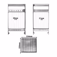 Commercial Chocolate Guitar Cutter - Wire Spacing: 21 & 28mm - Double Cut - incl. 2 Cutting Frames