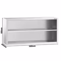 خزانة حائط ستانلس ستيل PREMIUM - 1800x400mm - بدون باب انزلاقي - ارتفاع 800 mm