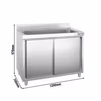 PREMIUM ormar za pranje posuđa – 1200 x 700 mm – s 1 sudoperom