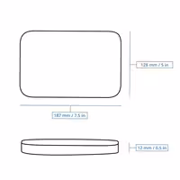 (300 pcs) Food Lidding Tray Polypropylene - 187x128mm - Transparent