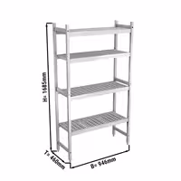 وحدة رفوف ألمنيوم - بداية - 946x460mm - عمق: 460 mm - 4 رفوف - الحمولة: 450 kg