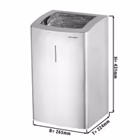 AIR-WOLF | Commercial waste bin - 25 litres - Stainless steel
