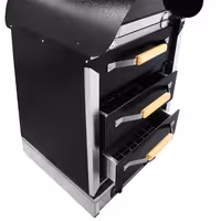 Commercial Electric Jacket Potato Oven - Manual Controls - 4.5kW - 230V - 530x1210x740mm - stainless steel - with 3 drawers