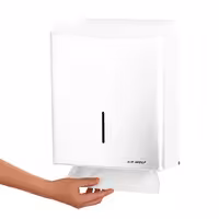 AIR-WOLF | Dozator papirnatih ručnika - Za 600 ručnika - Plemeniti čelik - Bijela boja