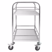 Kolica za posluživanje - 805x460 mm - s 2 polica s ojačanjem s tihim kotačima