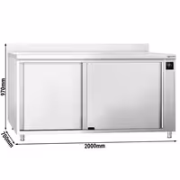 Commercial Hot Cupboard PREMIUM – 2000 × 700 mm – with Upstand & Sliding Doors – Digital