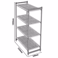 CAMBRO | Camshelving® - Basics Plus - Podni stalak - 1220 mm - Sa 4 perforirane police