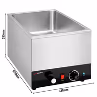 Toplovodna kupka električna - 1,2 kW - GN 1/1 - s odvodnim ventilom