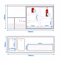 Direct Draw Beer Dispenser / Kegerator PREMIUM - 1950x700mm - 5 Drawers