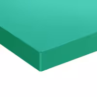 Työtason leikkuulevy - 1400x600 mm - Paksuus: 40 mm - HACCP-yhteensopiva - Polyeteeni (PE500) - Vihreä - Työtason reunastopparilla