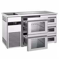 Pivski šank PREMIUM - 1550x700 mm - 5 Staklene ladice