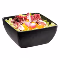 (6 adet) Kase - SLATE - Melamin - 3,8L - köşeli - 250x250mm - Derinlik:120mm - Siyah