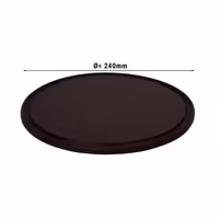 Pizza Tabağı Yuvarlak Düz - Polyethylen, Ø240mm, Oluklu/Kanallı Yüzey, Kahverengi