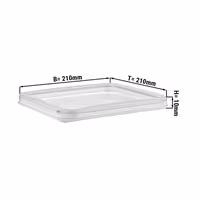 Poklopac za spremnik za hranu - polikarbonat - prozirna - 185x186x13 mm - kompatibilno s SBGP1 & SBGP3 - do 3,8 litara