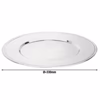 (4 pcs) Serving Platter - Stainless Steel - Ø330mm