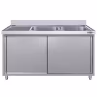 Sudoper s ormarićem ECO - inox - 2000 x 600 mm