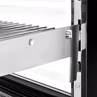 Countertop refrigerated display case - 160L - 880mm - Double glazing - square - with 2 shelves - rear sliding glass doors