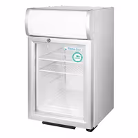 GASTRO-COOL | Promotional Refrigerator with Lighted Canopy – 21 Liters – with 1 Glass Door – Black