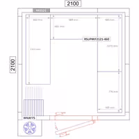 Hyllsystem med plasthyllplan och aluminiumstegar - U-form - 1315x1070 mm - Djup: 460 mm - Maxbelastning: 600 per sektion