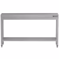 Mesa de trabalho em aço inoxidável ECO - 1800x600mm - com prateleira inferior & com travessas de reforço