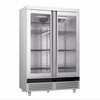 Szafa chłodnicza ze stali nierdzewnej PREMIUM - 1200 litrów - z 2 szklanymi drzwiami