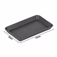 (24 pcs) Canapé Plate - square - Polypropylene - 145x85mm - Grey
